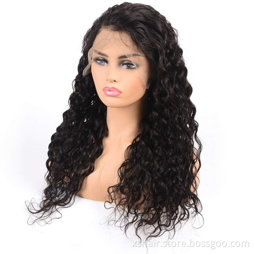 New Arrival Bang Human Hair Front Frontal Transparent Hd Full Lace Curly Wig Mongolian Curly Wig